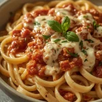 Alfredo and Marinara Pasta - recipe card