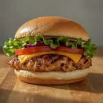 Grilled Chicken Burger - recipe card