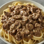 Ina Garten Beef Stroganoff - recipe card