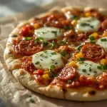 Lavash Bread Pizza - recipe card
