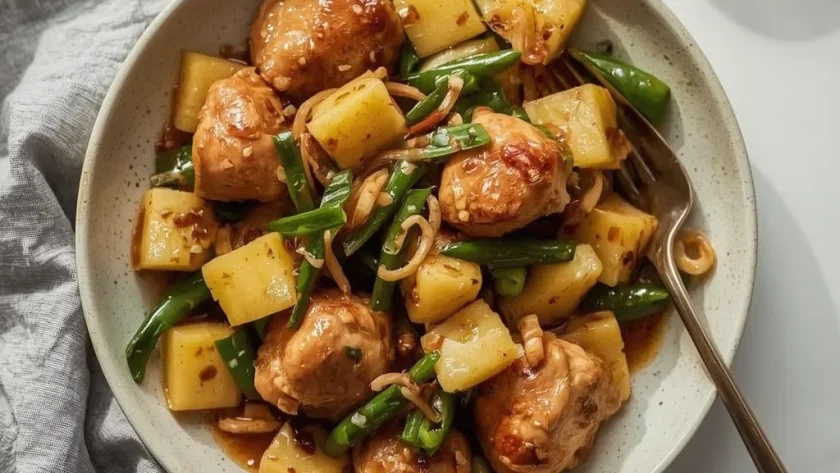 20 Minute Ginger Pineapple Chicken Stir Fry