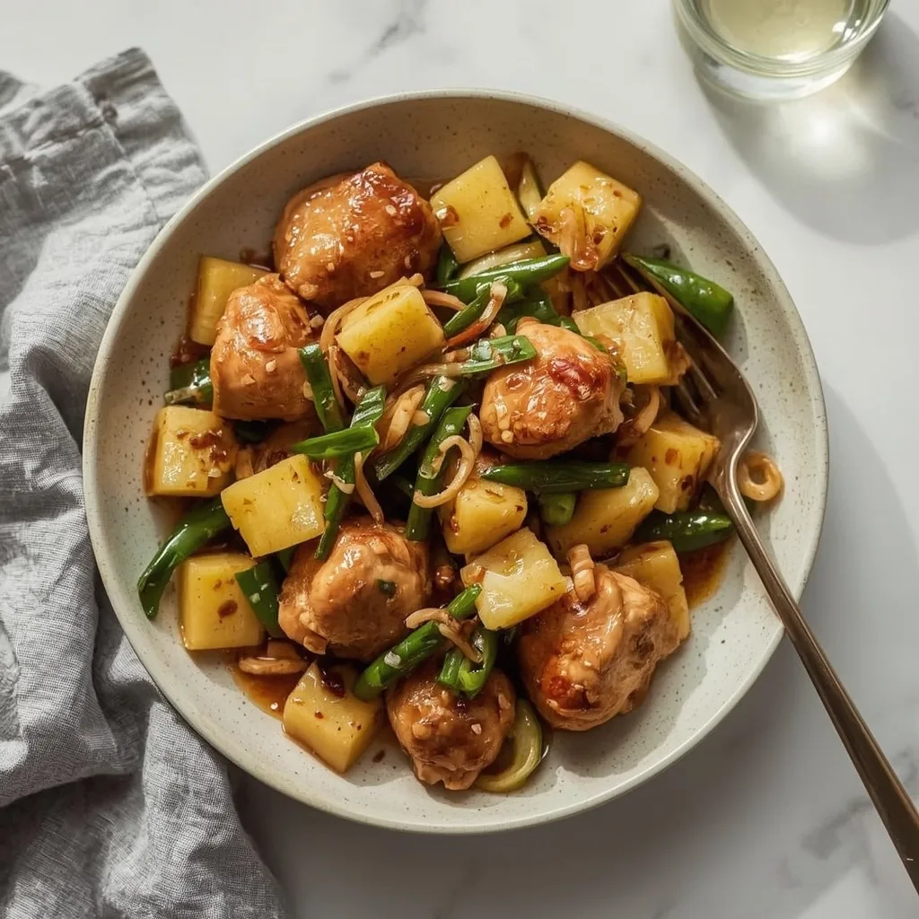 20 Minute Ginger Pineapple Chicken Stir Fry