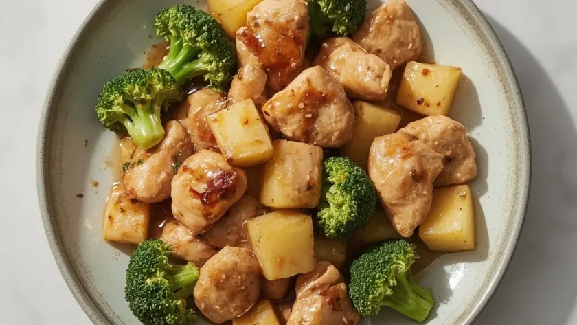 Chicken Stir Fry with Pineapple and Broccoli