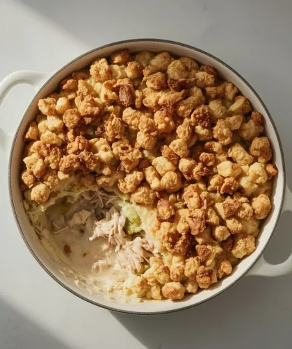 Classic Chicken Stuffing Casserole