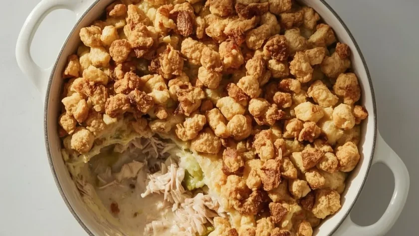 Classic Chicken Stuffing Casserole