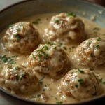Creamy Meatballs - recipe card