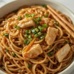 Easy Chicken Lo Mein No Vegetables - recipe card