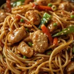 Easy Chicken Lo Mein - recipe card