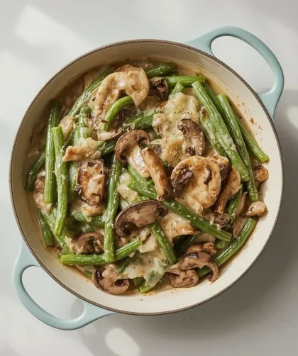 Green Beans And Mushroom Augratin