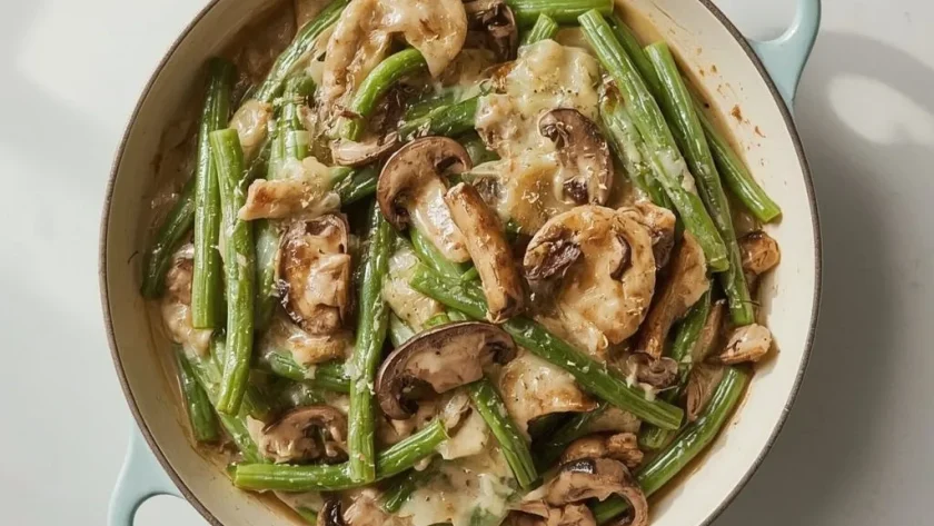 Green Beans And Mushroom Augratin