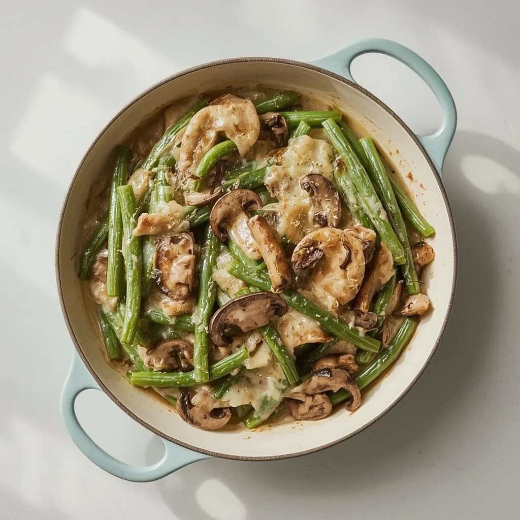 Green Beans And Mushroom Augratin