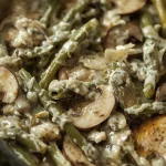 Green Beans And Mushroom Augratin - recipe card