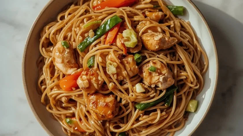 Honey Garlic Chicken Noodles