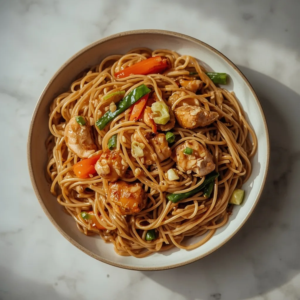 Honey Garlic Chicken Noodles