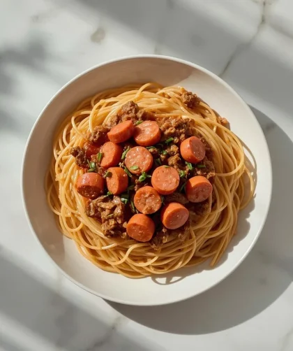 Jollibee-Style Sweet Filipino Spaghetti
