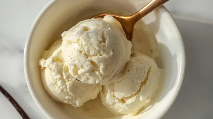 No Churn Vanilla Bean Ice Cream