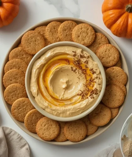 Sharon's Pumpkin Dip With Ginger Snaps