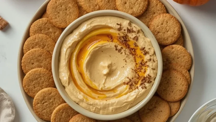 Sharon's Pumpkin Dip With Ginger Snaps