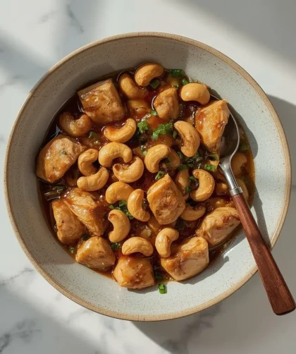 Slow Cooked Cashew Chicken