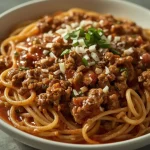 Taco Spaghetti - recipe card