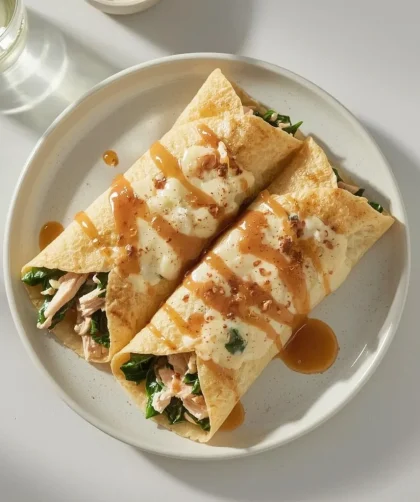 IHOP Chicken Florentine Crepes