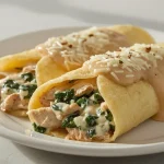 IHOP Chicken Florentine Crepes - recipe card