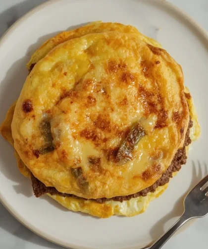 IHOP-Style Cheeseburger Omelette