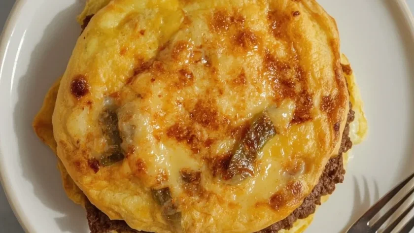 IHOP-Style Cheeseburger Omelette